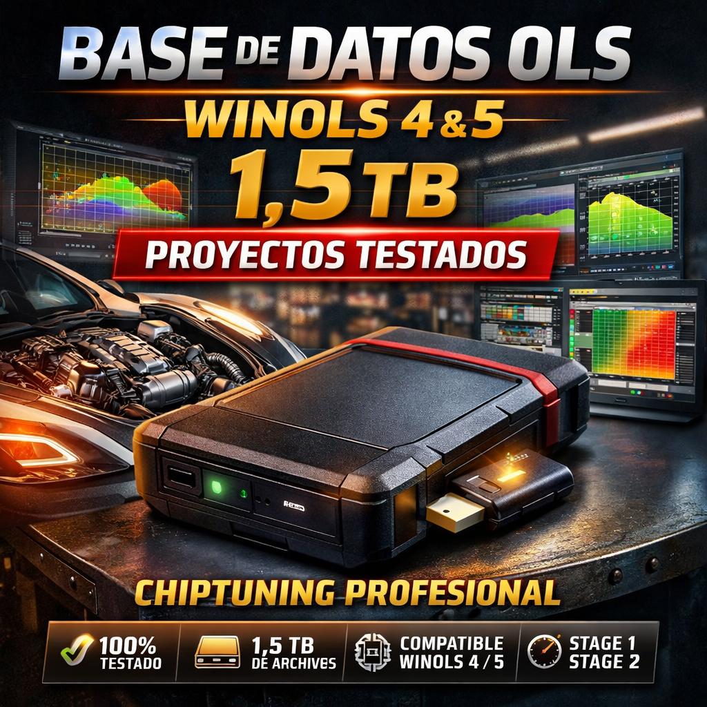 Base de Datos WinOLS 4 y 5 | Proyectos OLS Testados 1,5 TB – Chiptuning Profesional